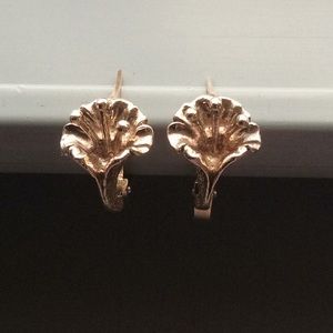 Sterling silver lily earrings